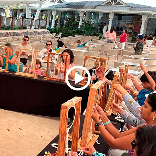 macrame experience for hotels in the Caribbean | experiencia de macramé para hoteles en el Caribe
